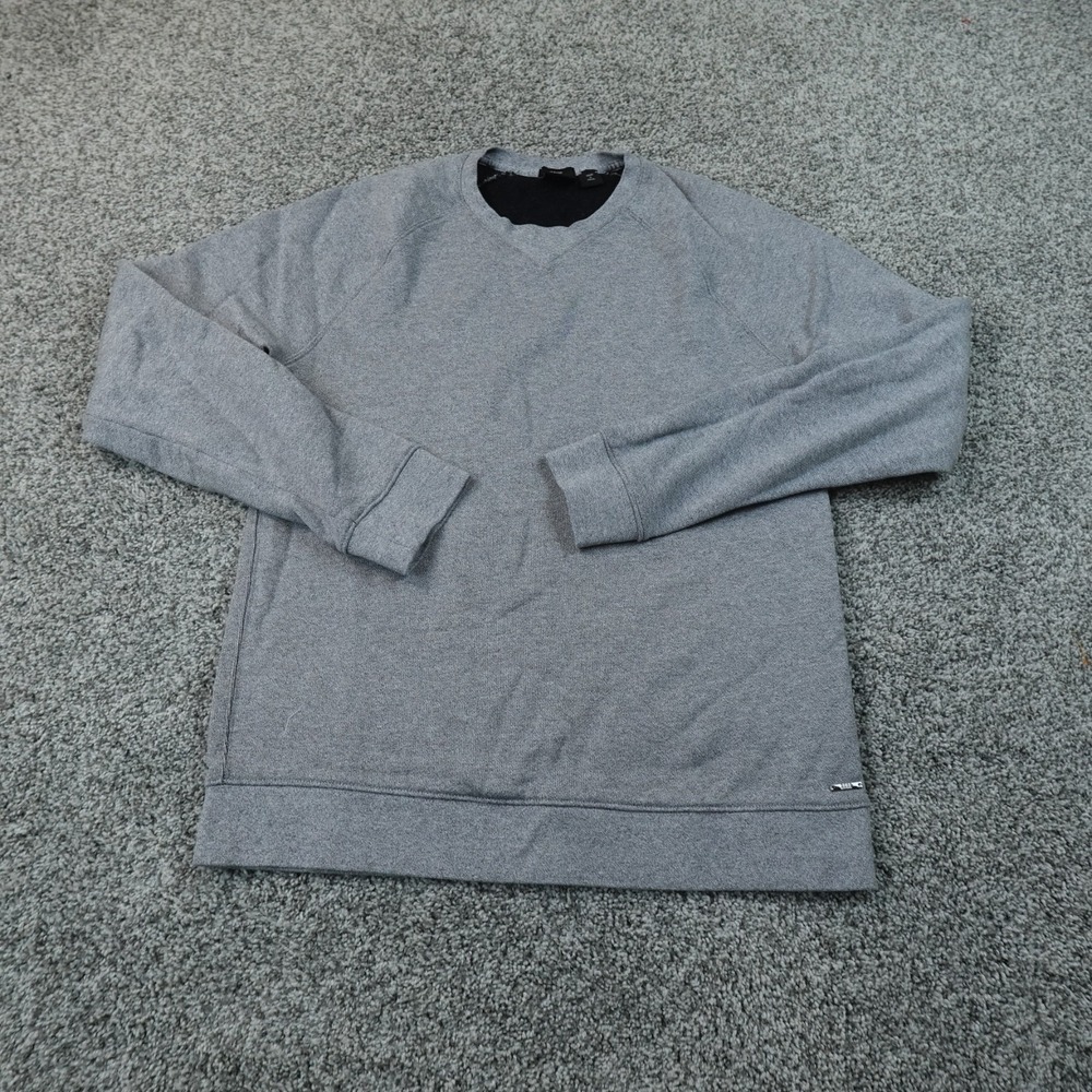 Hugo Boss Sweatshirt Mens L Gray Slim Fit Crewneck Raglan Pullover Sweater Cozy